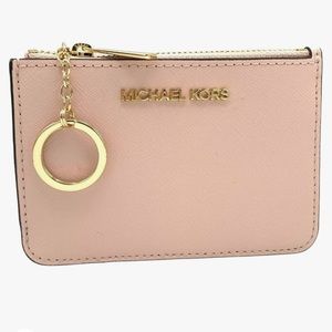 NWT Michael Kors jet set travel small leather coin pouch